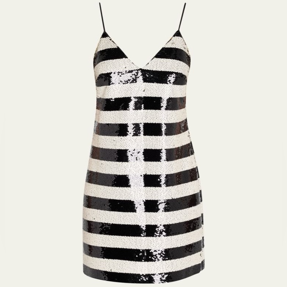 L’Agence Elora Sequin Mini Slip Dress